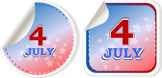 Independence day badge on patriotic background stock illustration Independence day badge on patriotic background stock illustration