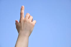 Index finger raised up stock photography Index finger raised up stock photography