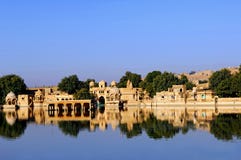 India, Rajasthan, Jaisalmer: The Lake Royalty Free Stock Photo India, Rajasthan, Jaisalmer: The Lake Royalty Free Stock Photo