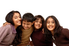 Indian Brothers And Three Sisters Royalty Free Stock Images Indian Brothers And Three Sisters Royalty Free Stock Images