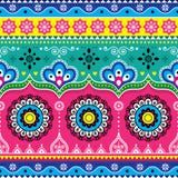 Indian and Pakistani truck art design, Jingle trucks seamless vector pattern, colorful floral repetitive decoration Royalty Free Stock Images Indian and Pakistani truck art design, Jingle trucks seamless vector pattern, colorful floral repetitive decoration Royalty Free Stock Images