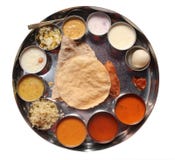 Indian Plate Meals With Chapatti, Rasam And Sambar Royalty Free Stock Photos Indian Plate Meals With Chapatti, Rasam And Sambar Royalty Free Stock Photos