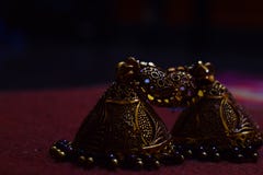 Indian traditional ear rings stock photo Indian traditional ear rings stock photo
