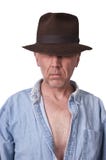 Indiana Jones Look Man with Fedora Hat
