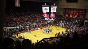 Indiana Universitys Versammlung Hall Basketball Stadium stockfoto Indiana Universitys Versammlung Hall Basketball Stadium stockfoto