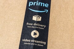 Indianapolis - Circa May 2017: Amazon Prime Parcel Package. Amazon.com is a premier online retailer VIII Stock Image Indianapolis - Circa May 2017: Amazon Prime Parcel Package. Amazon.com is a premier online retailer VIII Stock Image