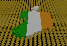 Indicador de la correspondencia de Irlanda con símbolos euro ilustración del vector Indicador de la correspondencia de Irlanda con símbolos euro ilustración del vector