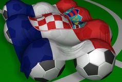 indicador y fútbol-bolas de 3D-rendering Croatia stock de ilustración indicador y fútbol-bolas de 3D-rendering Croatia stock de ilustración