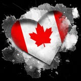 Indicateur du Canada Aquarelle sur le fond noir illustration libre de droits Indicateur du Canada Aquarelle sur le fond noir illustration libre de droits