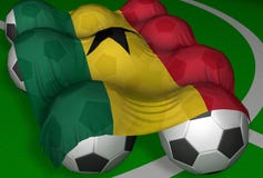 indicateur et football-billes de 3D-rendering Ghana illustration stock indicateur et football-billes de 3D-rendering Ghana illustration stock