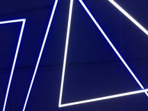 Indicatori luminosi al neon blu immagine stock Indicatori luminosi al neon blu immagine stock