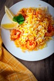 Indier Biryani med räka royaltyfri foto Indier Biryani med räka royaltyfri foto