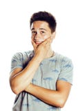 Individuo adolescente hermoso joven del inconformista que presenta smili emocional, feliz Imágenes de archivo libres de regalías Individuo adolescente hermoso joven del inconformista que presenta smili emocional, feliz Imágenes de archivo libres de regalías