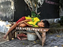 Indonesian boy taking a nap royalty free stock image Indonesian boy taking a nap royalty free stock image