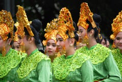 Indonesische Uitvoerders in Folkmoot de V.S. royalty-vrije stock foto's Indonesische Uitvoerders in Folkmoot de V.S. royalty-vrije stock foto's