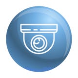 Indoor secyrity camera icon, outline style royalty free illustration Indoor secyrity camera icon, outline style royalty free illustration