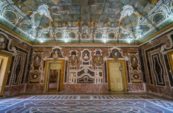 Indoor sight in the beautiful Villa Palagonia in Bagheria, near Palermo. Sicily, Italy. royalty free stock photo Indoor sight in the beautiful Villa Palagonia in Bagheria, near Palermo. Sicily, Italy. royalty free stock photo