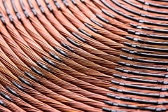 Induction heater copper coil closeup Stock Photo Induction heater copper coil closeup Stock Photo