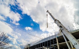 Industrial Crane At Construction Royalty Free Stock Images Industrial Crane At Construction Royalty Free Stock Images
