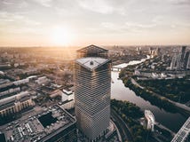 Industrial evening Moscow summer view royalty free stock photography Industrial evening Moscow summer view royalty free stock photography