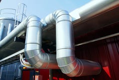 Industrial Pipelines Insulation Sky Stock Images Industrial Pipelines Insulation Sky Stock Images