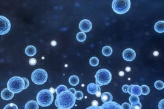 Infectious virus with surface details on blue background, 3d rendering royalty free illustration Infectious virus with surface details on blue background, 3d rendering royalty free illustration