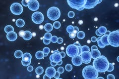 Infectious virus with surface details on blue background, 3d rendering vector illustration Infectious virus with surface details on blue background, 3d rendering vector illustration