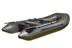 Inflatable Rubber Boat Made Of PVC, Two-seat, Twin, With Oars. Royalty Free Stock Photo Inflatable Rubber Boat Made Of PVC, Two-seat, Twin, With Oars. Royalty Free Stock Photo
