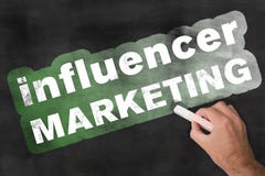 Influencer marketingowy blackboard obraz stock Influencer marketingowy blackboard obraz stock