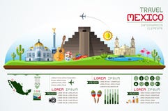 Info Graphics Travel And Landmark Mexico Template Design. Stock Photography Info Graphics Travel And Landmark Mexico Template Design. Stock Photography