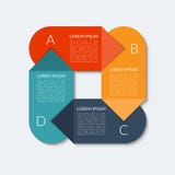 Infographic baner för modern pil stock illustrationer Infographic baner för modern pil stock illustrationer