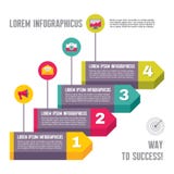 Infographic Biznesowy pojęcie Wektorowa ilustracja - krok opcje - royalty ilustracja Infographic Biznesowy pojęcie Wektorowa ilustracja - krok opcje - royalty ilustracja