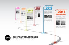 Infographic Company Milestones Timeline Template vector illustration Infographic Company Milestones Timeline Template vector illustration