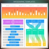 Infographic designmallar för vektor Uppsättning av diagram och beståndsdelar Arkivfoto Infographic designmallar för vektor Uppsättning av diagram och beståndsdelar Arkivfoto