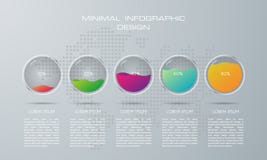Infographic mall med 5 alternativ stock illustrationer Infographic mall med 5 alternativ stock illustrationer