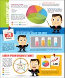 Infographic med affärsmannen stock illustrationer Infographic med affärsmannen stock illustrationer