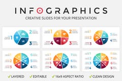 Infographic vektorcirkelpilar, cirkuleringsdiagram, graf, presentationsdiagram royaltyfri illustrationer Infographic vektorcirkelpilar, cirkuleringsdiagram, graf, presentationsdiagram royaltyfri illustrationer
