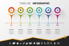 Infographic σύγχρονο σχέδιο υπόδειξης ως προς το χρόνο Διάνυσμα με τα εικονίδια Infographic σύγχρονο σχέδιο υπόδειξης ως προς το χρόνο Διάνυσμα με τα εικονίδια
