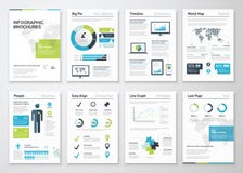 Infographicbrochures voor bedrijfsgegevensvisualisatie