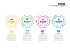 Infographics circle thin line with 4 data template. Vector illus royalty free illustration Infographics circle thin line with 4 data template. Vector illus royalty free illustration