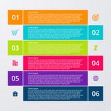 Infographics dell'illustrazione di vettore sei opzioni Immagini Stock Infographics dell'illustrazione di vettore sei opzioni Immagini Stock