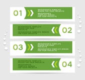 Infographics design with green banners