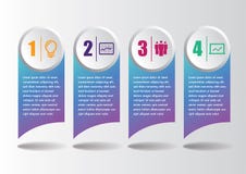 Infographics Modern Business concept Template with 4 steps, icons for 4 options, multi-color, labels,sopy space. Vector info-graph stock illustration Infographics Modern Business concept Template with 4 steps, icons for 4 options, multi-color, labels,sopy space. Vector info-graph stock illustration