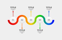 Infographics круга для процесса или прогрессирования 5 шагов бесплатная иллюстрация Infographics круга для процесса или прогрессирования 5 шагов бесплатная иллюстрация