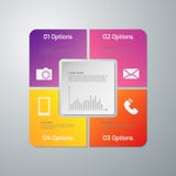 Infographics иллюстрации вектора 4 варианта Бумажный квадрат с округленными углами иллюстрация вектора Infographics иллюстрации вектора 4 варианта Бумажный квадрат с округленными углами иллюстрация вектора