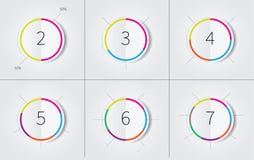 Infogrpahics circles set with color border vector illustration Infogrpahics circles set with color border vector illustration
