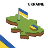 Informatie grafische Isometrische kaart en vlag van de OEKRAÏNE 3d isometrische vectorillustratie royalty-vrije illustratie Informatie grafische Isometrische kaart en vlag van de OEKRAÏNE 3d isometrische vectorillustratie royalty-vrije illustratie