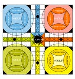 Information-graphique de panneau de jeu de vintage illustration libre de droits Information-graphique de panneau de jeu de vintage illustration libre de droits