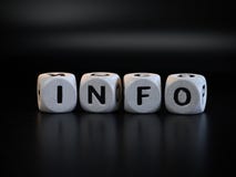 Information Symbol,info concept dice royalty free stock image Information Symbol,info concept dice royalty free stock image