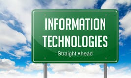 Information Technologies on Green Highway Stock Image Information Technologies on Green Highway Stock Image